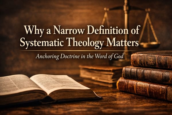 Why a Narrow Definition of Systematic Theology Matters